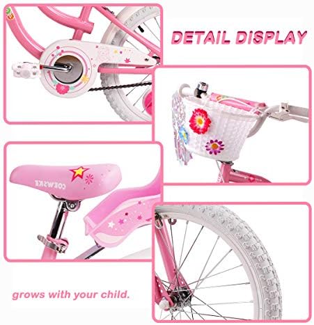 Kids Bike Steel Frame Children Bicycle Little Princess Style